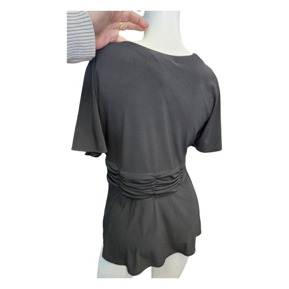 Drapers & Damon's Black Peplum Blouse Womens size 10 Vintage 80's Embellished To - Picture 5 of 9